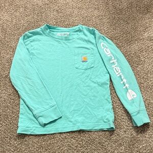 Carhartt Kids' Teal Long Sleeve Tee